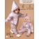 Combineson Children's demi-season quilted amrobaby elf, height 68 cm, lavender-gray color