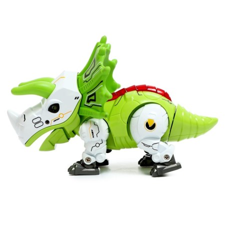 The Dinobot robot reacts to touch, light and sound effects, metal, green color-2