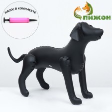 Set: inflatable mannequin (black) with a manual pump (mix)