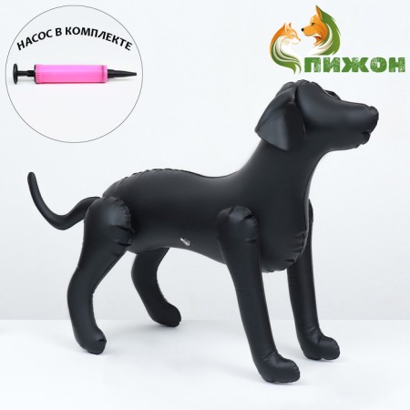 Set: inflatable mannequin (black) with a manual pump (mix)
