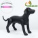 Set: inflatable mannequin (black) with a manual pump (mix)