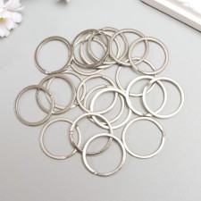 Basket for the armor ring flat metal silver 3x3 cm set 20 pcs
