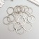 Basket for the armor ring flat metal silver 3x3 cm set 20 pcs