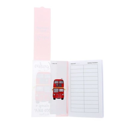 Notebook for recording foreign words A6, 32 sheets "Bus", with valves-3