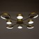 Causteen with PDU 2301/8GD LED 160W 3000-6000k gold 93x93x8 cm Bayerlux