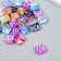 Beads for creativity plastic "Square Colorful stains" set 20 grams 0.5x2.1x1.9 cm