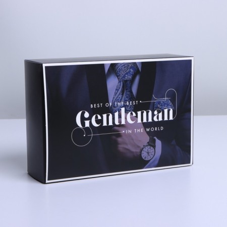 Gift folding box, packaging, "gentleman", 16 x 23 x 7.5 cm