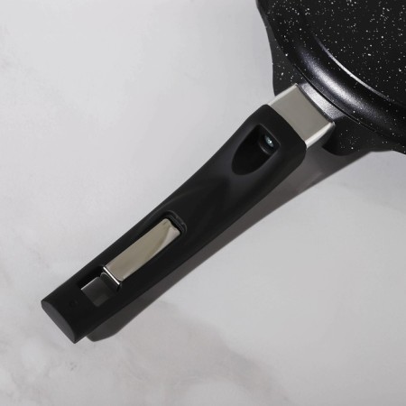 Pancake pan “Granite Black”, D = 22 cm, plastic handle, anti -stick coating, black color-4