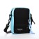 Youth bag with zipper, 1 outer pocket, black/blue color