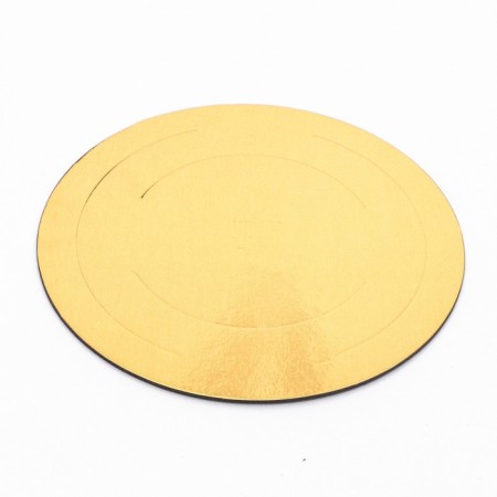 Confectionery substrate, under the cake, gold-white, 28 cm, 3.2 mm-2