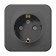 SEM SE BLANCA, 16 A, 250 V, invoice, with salary, curtains, IP20, anthracite, Blnra011116