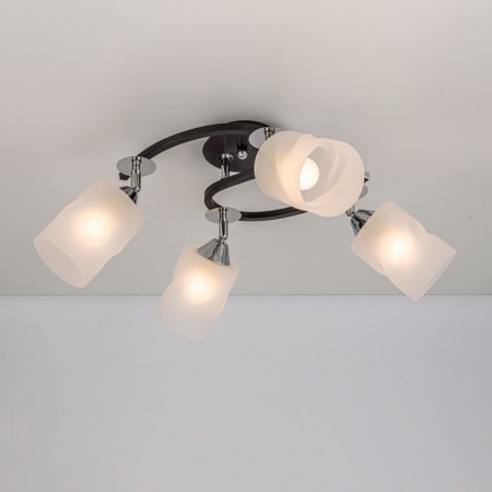 Ceiling chandelier Citilux "Sierra" CL119241, 41x30x18.5 cm, 4x75W, E27, Black Color Black-3