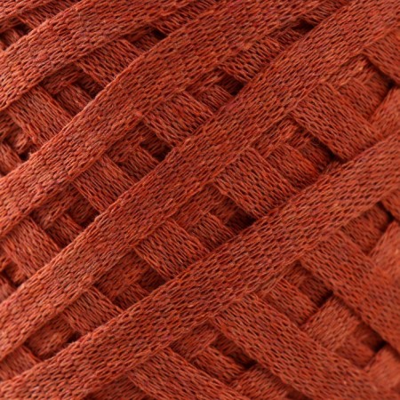 Knitted yarn "Ribbon" 85m/170 ± 5 g (chestnut)-2
