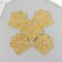Decor "Gift" gold 4 cm set 5 pcs foam glitter
