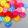 Buttons plastic 2 punctures "Bright smile" 1.3x1.3 cm set 60 pcs mix 2x5x5.5 cm