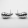 Earrings plastic "drop" vibration, silver color