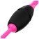 Bulava for rhythmic gymnastics inserted indigo, 41 cm, pink/black color