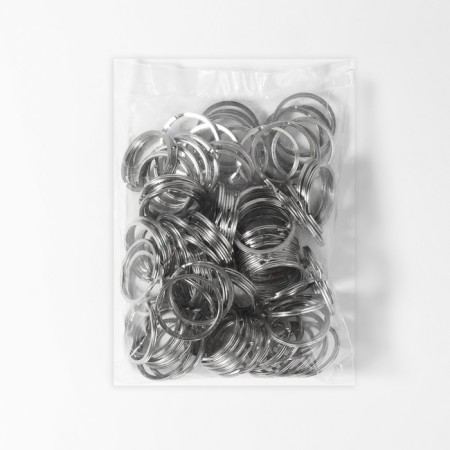 Ring for a keychain, flat, d = 30 mm, thickness 2 mm, silver color, price per 1 piece-2