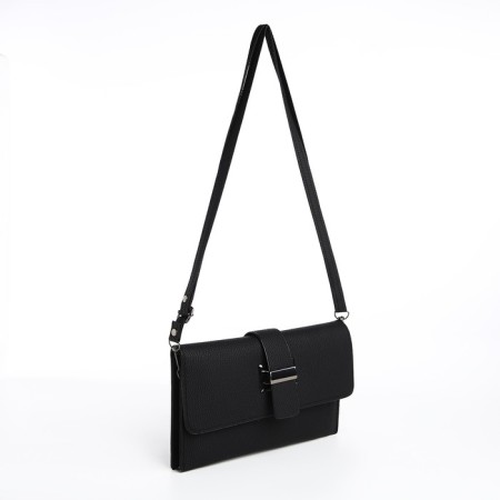 Bag-clate on magnet, long belt, black color-4