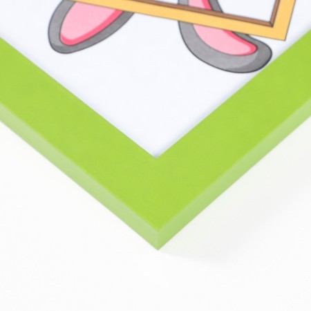 Photo frame MDF 15x21 cm, No. 6, width 18 mm, thickness 12 mm, green (plastic screen)-1