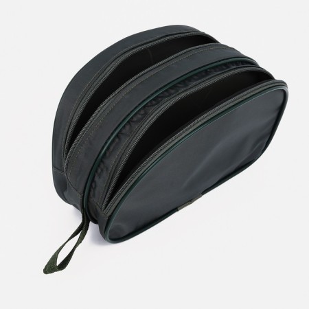 Cosmetic bag, 2 parts on lightning, khaki color-2