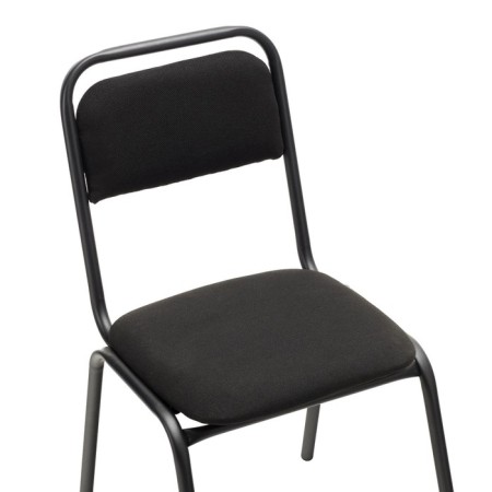 A chair for a visitor black fabric, black frame-4