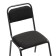 A chair for a visitor black fabric, black frame