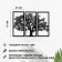 Nast -wall decor, panel for the interior "tree", 3 modules 57 x 27 cm