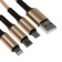 Cable keychain 3 in 1, microUSB/type -c/lightning - usb, 2.4 a, beige
