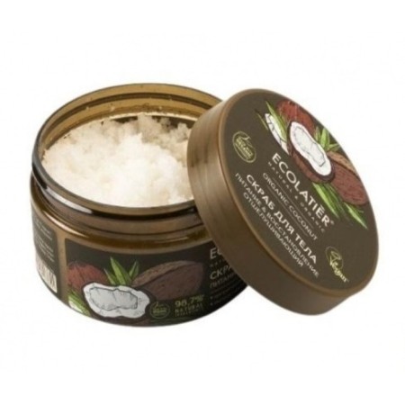 Body scrub Ecolatier Organic Coconut "Power & Restoration", 300 g