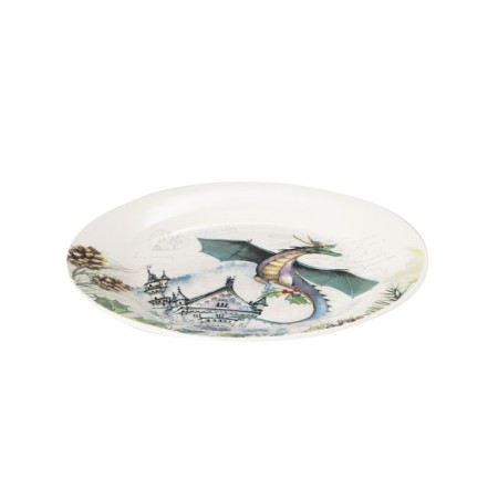 Porcelain dining Dilan "Dragosh", d = 25.5 cm, white color-1