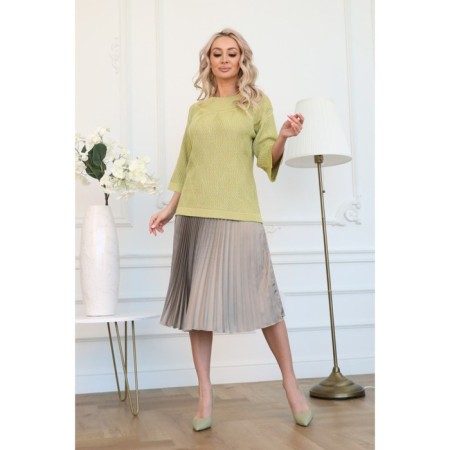 Female skirt, size 46, gray color-5