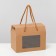 Box-pack, with a window and handles, craft, 15 x 11 x 9 cm
