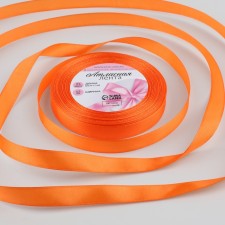 Satin tape, 12 mm × 23 ± 1 m, color saturated orange No. 144