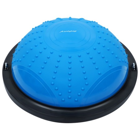Half -sphere BOSU gymnastic onlytop, massage, with a pump, 46x20 cm, blue color is blue-5