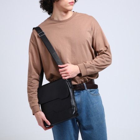 Male bag, black color-5