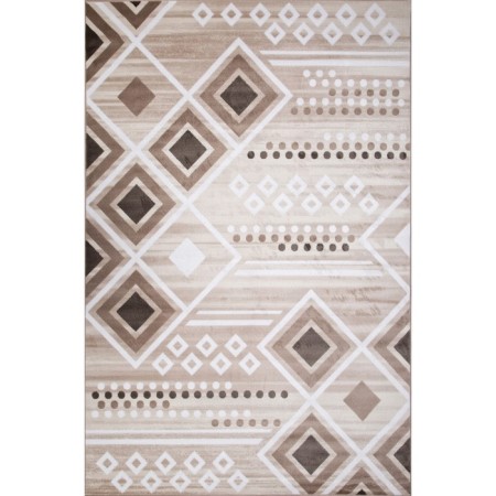 Rectangular carpet Merinos Valencia Deluxe, size 100x200 cm, color Cream-Brown