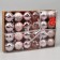 Set of balls plastic D-4.5 cm, 24 pcs "Frosty patterns" pink