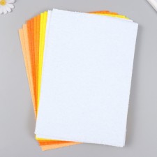 Set of terry foamiran 2 mm, 20x30 cm, (UP. 10 pcs), assorted No. 05
