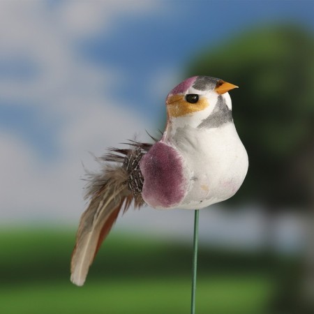 Plug "bird Blide Blue" 3x5cm/9cm, set 12pcs-12