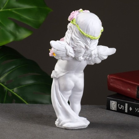 Figure "Angel with roses", 13x9x22cm-2