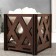 Salt lamp "Basket b rhombus" E14 15W 1.8 kg Dimmer 14x14x18 cm