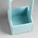 Kashpo - wooden box 13.5x13.5x30 cm gray -blue Provence