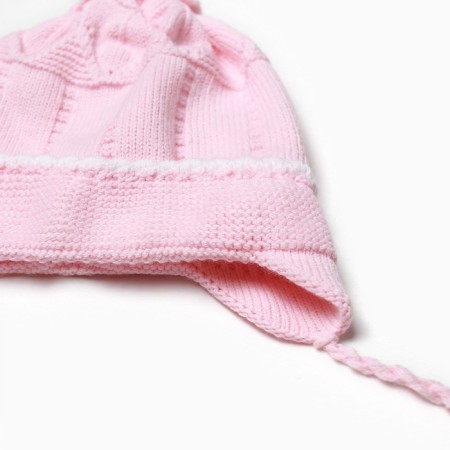 Children's hat, pink color, size 38-40-1