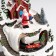 LED figure "Train and Santa Claus" 16 × 10 × 12 cm, polystone, batteries AAAX2 (not in the kit), USB, glow warm white