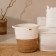Belly basket wicker -round SL Home "Order", cotton, hyacinth, 35 × 40 cm