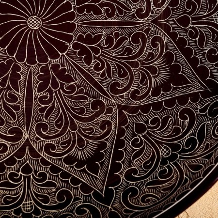 Largan Rishtan ceramics "Patterns", 32 cm, brown mix-2