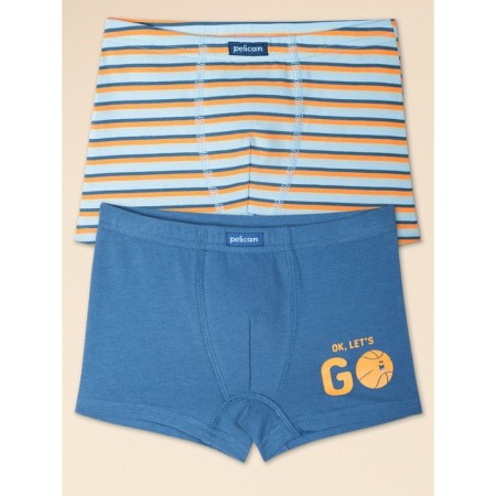 Panties for boys, height 146 cm, jeans, blue, 2 pcs