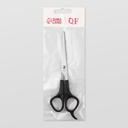 Hairdressers with emphasis, blade - 6.5 cm, black color-4