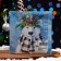 New Year's napkins paper art bouquet "New Year's bear", 3 layers, 33x33 cm, 20 pcs.